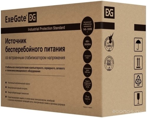 Источник бесперебойного питания Exegate LLB-2200.LCD.AVR.2SH.RJ.USB