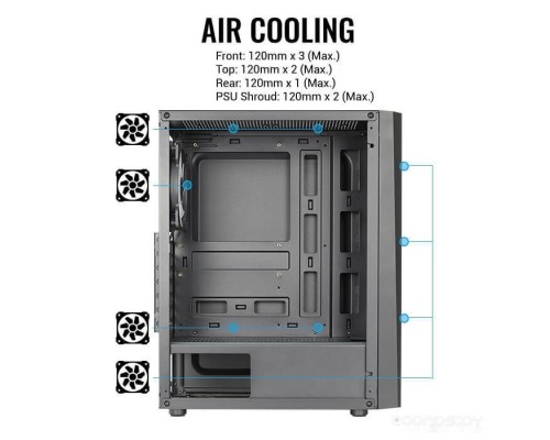 Корпус Aerocool Delta DELTA-G-BK-V1