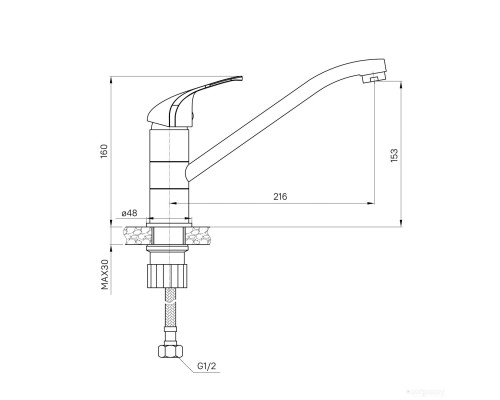 Смеситель Milardo Meal M02SBR0M05