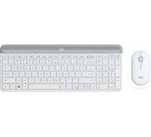Клавиатура + мышь Logitech MK470 Slim Wireless Combo (белый, нет кириллицы)