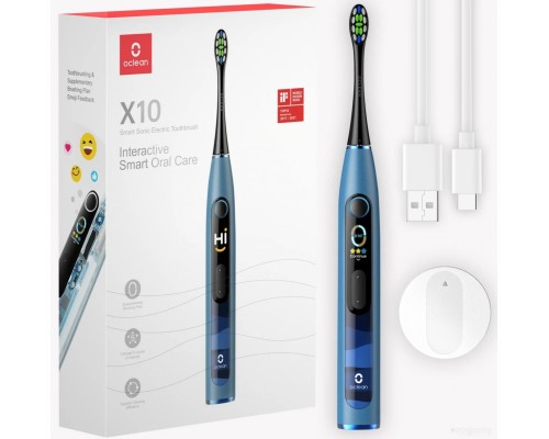 Электрическая зубная щетка Oclean X10 Smart Electric Toothbrush (синий)