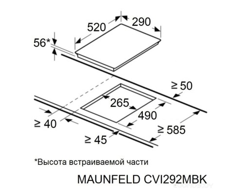 Варочная панель Maunfeld CVI292MBK2