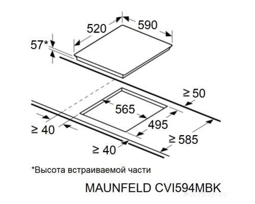 Варочная панель Maunfeld CVI594MBK2