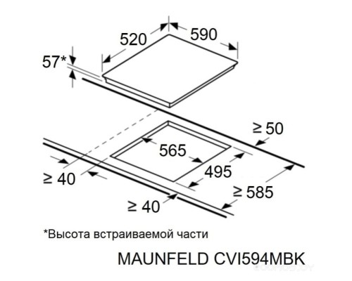 Варочная панель Maunfeld CVI594MBK