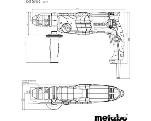 Перфоратор Metabo KHE 2645 Q 601711500