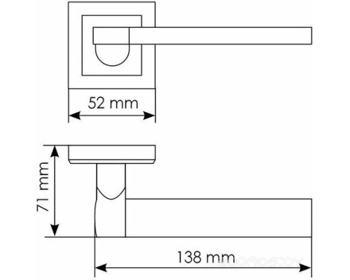 Ручка дверная Morelli Agbar DIY MH-21 SC/CP-S