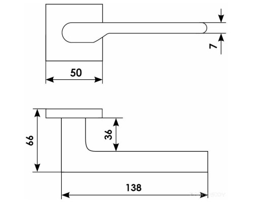 Ручка дверная Morelli Diy MH-53-S6 BL (черный)