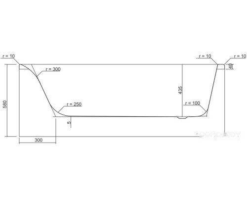 Ванна Cersanit Smart 170x80 L