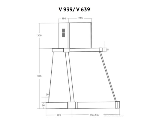 Вытяжка Kuppersberg V 939 ANT Silver