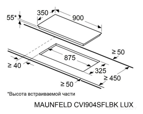 Варочная панель Maunfeld CVI904SFLBK LUX