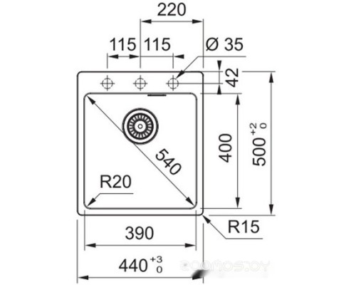 Кухонная мойка Franke MRG 610-39 FTL 114.0696.191 (черный матовый)