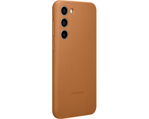 Чехол Samsung Leather Case S23+ (песочно-бежевый)