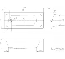 Ванна Vento Spa Mitra 170x70 (с каркасом)