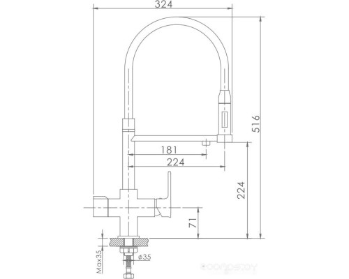 Смеситель Haiba HB76854 (хром/черный)