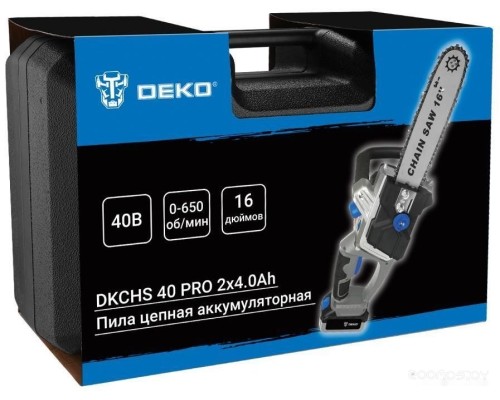 Аккумуляторная пила Deko DKCHS 40 PRO 063-4357 (с 2-мя АКБ)