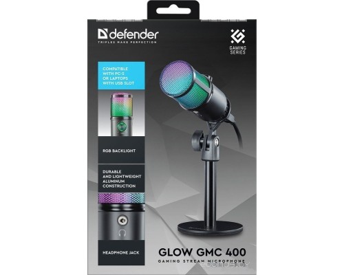 Проводной микрофон Defender Glow GMC 400