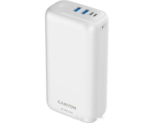 Портативное зарядное устройство Canyon PB-301 30000mAh (белый)