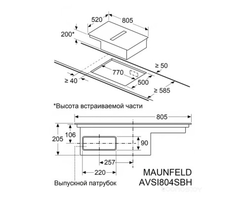 Варочная панель Maunfeld AVSI804SBH