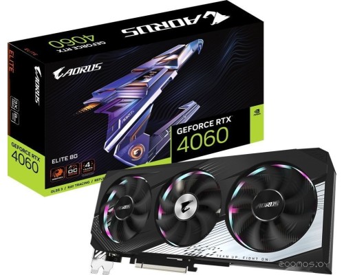 Видеокарта Gigabyte Aorus GeForce RTX 4060 Elite 8G GV-N4060AORUS E-8GD