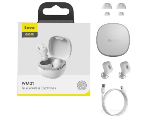 Наушники Baseus Encok True Wireless Earphones WM01 / NGTW240002 (белый)