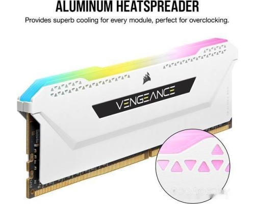 Модуль памяти Corsair Vengeance RGB PRO SL 2x16ГБ DDR4 3600 МГц CMH32GX4M2D3600C18W