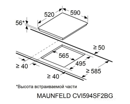 Варочная панель Maunfeld CVI594SF2WH