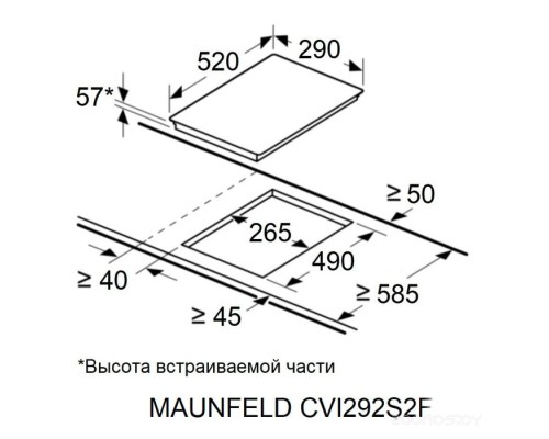 Варочная панель Maunfeld CVI292S2FLGR