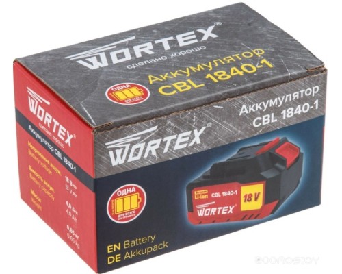 Аккумулятор для инструмента Wortex CBL 1840-1 0329187 (18В/4 Ah)