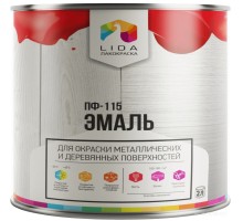 Краска LIDA ПФ-115 (2кг, зеленый)