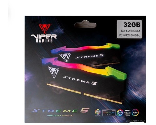 Модуль памяти Patriot Xtreme 5 2x16ГБ DDR5 7600МГц PVXR532G76C36K