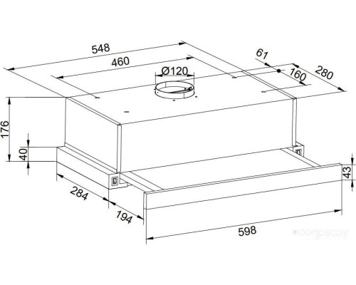 Вытяжка ZorG Technology Slim 850 60 S (белый)