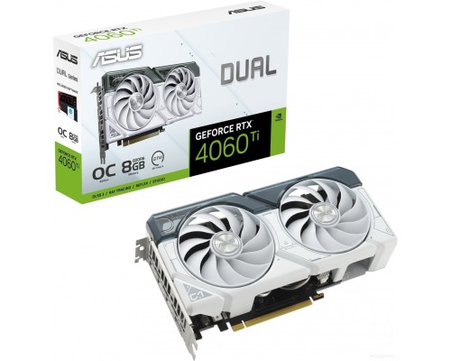 Видеокарта Asus Dual GeForce RTX 4060 Ti OC Edition 8GB GDDR6 DUAL-RTX4060TI-O8G-WHITE