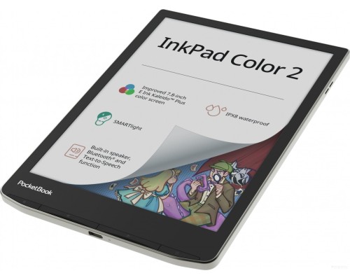 Электронная книга PocketBook 743C InkPad Color 2 (черный/серебристый)