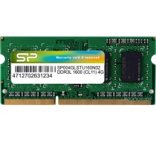 Модуль памяти Silicon Power 4GB DDR3 SO-DIMM PC3-12800 SP004GLSTU160N02