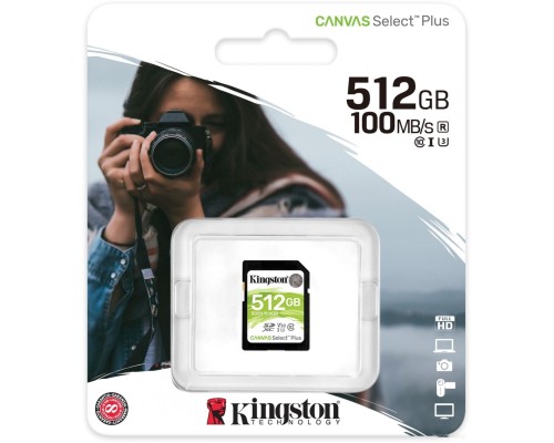 Карта памяти Kingston Canvas Select Plus SDXC 512GB