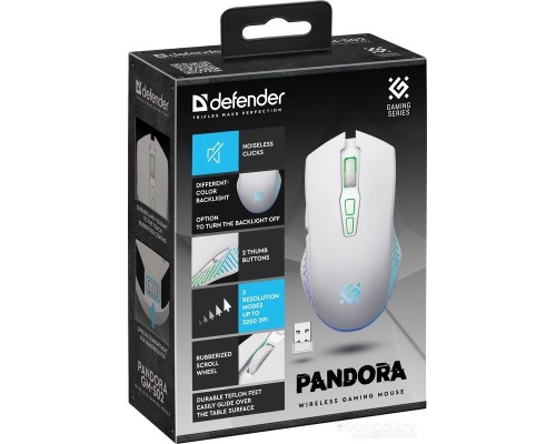 Игровая мышь Defender Pandora GM-502 (белый)