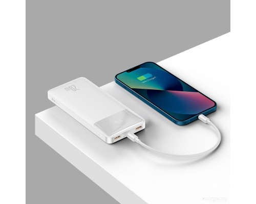 Портативное зарядное устройство Baseus Bipow Fast Charge Power Bank 20W 10000mAh (белый)