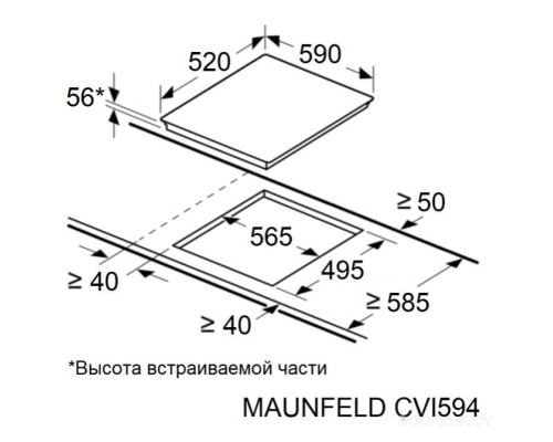 Варочная панель Maunfeld CVI594WH
