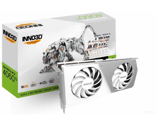 Видеокарта Inno3D RTX 4060 Ti TWIN X2 OC WHITE N406T2-16D6X-178055W