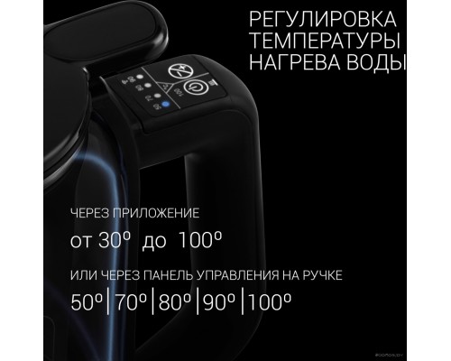 Электрический чайник Polaris PWK 1720CGLD Wi-Fi IQ Home (черный)