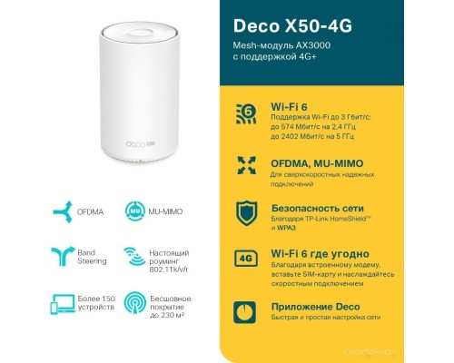 Беспроводной маршрутизатор TP-Link Deco X50-4G