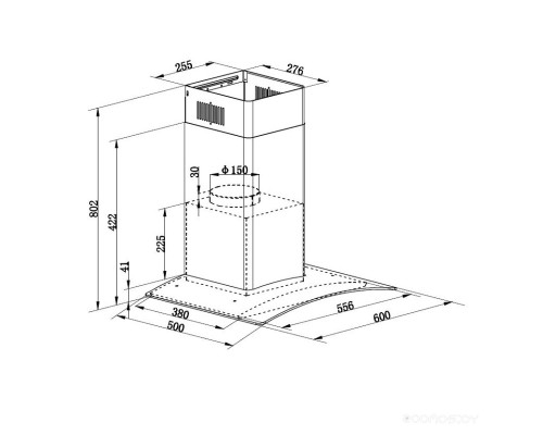 Вытяжка Zigmund & Shtain K 141.6 W