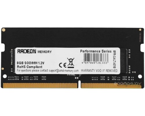 Модуль памяти AMD Radeon R9 Gamer Series 8ГБ DDR4 SODIMM 3200 МГц R948G3206S2S-UO