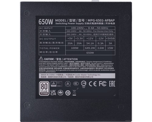 Блок питания Cooler Master XG650 Platinum MPG-6501-AFBAP-EU