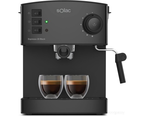 Рожковая помповая кофеварка Solac Espresso 20 Bar (черный)