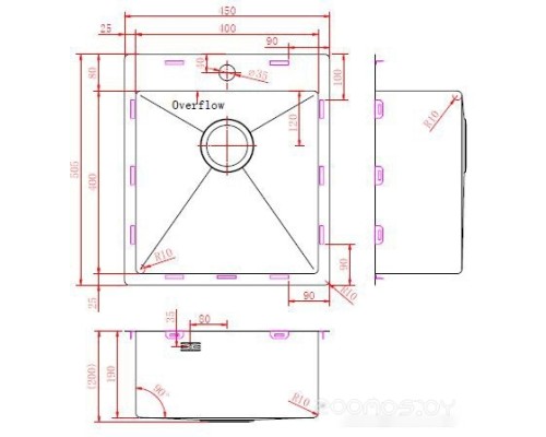 Кухонная мойка Zorg ZRN 5045 Premium