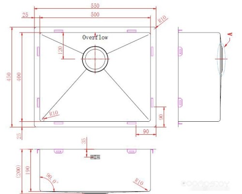 Кухонная мойка Zorg ZRN 5545 Premium