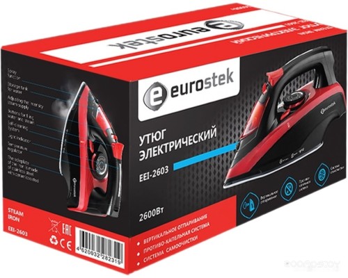 Утюг Eurostek EEI-2603 (черный/красный)