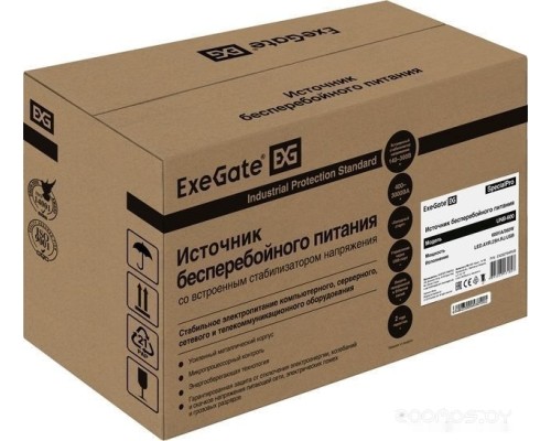 Источник бесперебойного питания Exegate SpecialPro UNB-600.LED.AVR.2SH.RJ.USB EX292764RUS