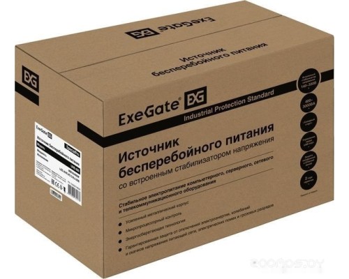 Источник бесперебойного питания Exegate SpecialPro UNB-800.LED.AVR.4C13.RJ.USB EX292774RUS